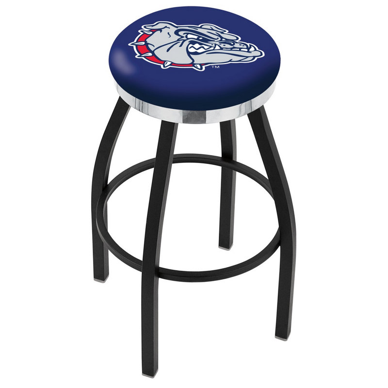 NCAA Swivel 25" Counter Stool, Gonzaga, Chrome