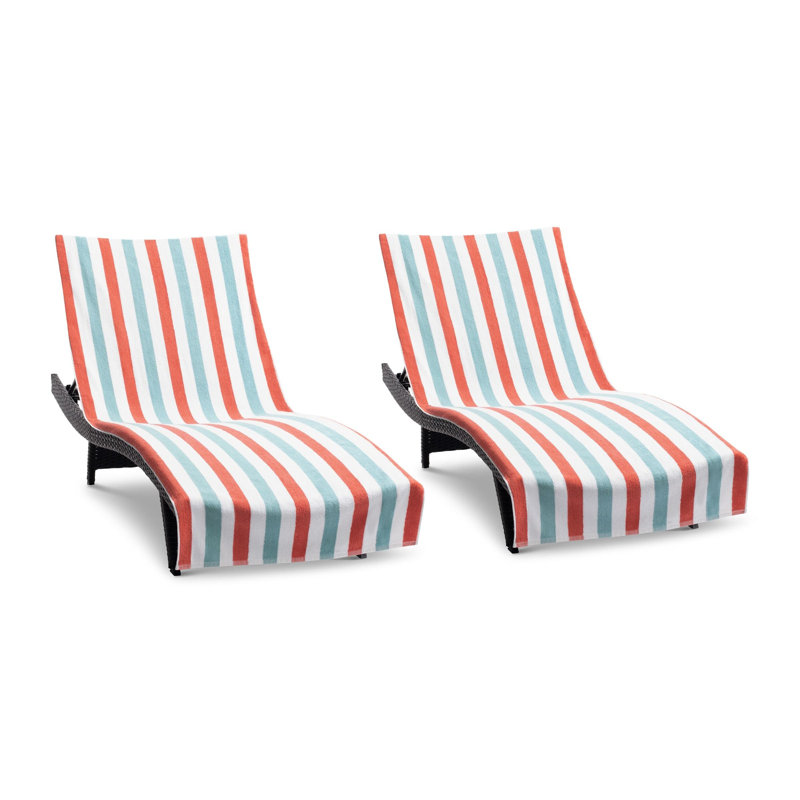 Cabo Cabana Chaise Cover 30x85 (2/Pack), Red/Blue