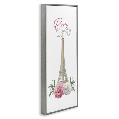 Paris Good Idea Phrase Eiffel Tower Giclee Art by Kim Allen