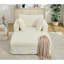 Oversized Corduroy Chaise Longue With Ottoman-1612799223