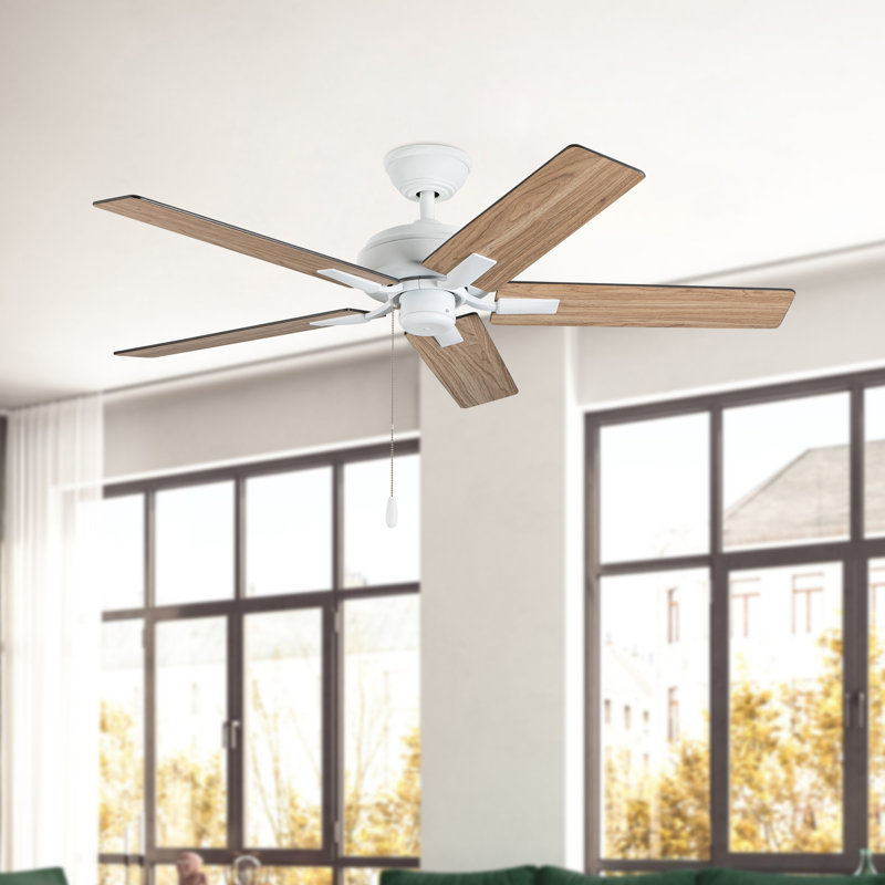 Ventilateur de plafond 52 po Erikson, Blanc, Brun