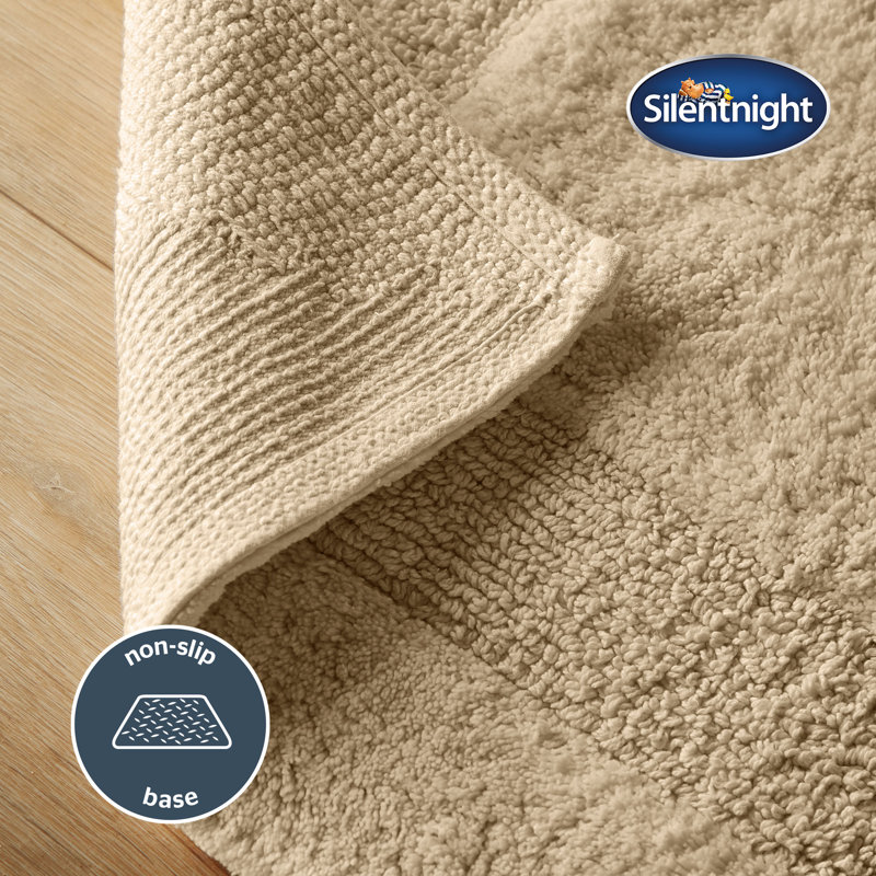 Silentnight Supersoft Rectangle Bath Mat 100% Cotton BCI, Cream