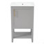 Meuble-lavabo de 20 po avec lavabo, armoire de salle de bain avec porte à fermeture douce, support de rangement et tablette ouverte-734441977