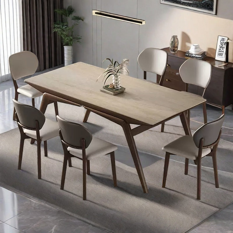 Table de salle à manger moderne et simple, H 29,52 po x L 62,99 po x l 31,49 po