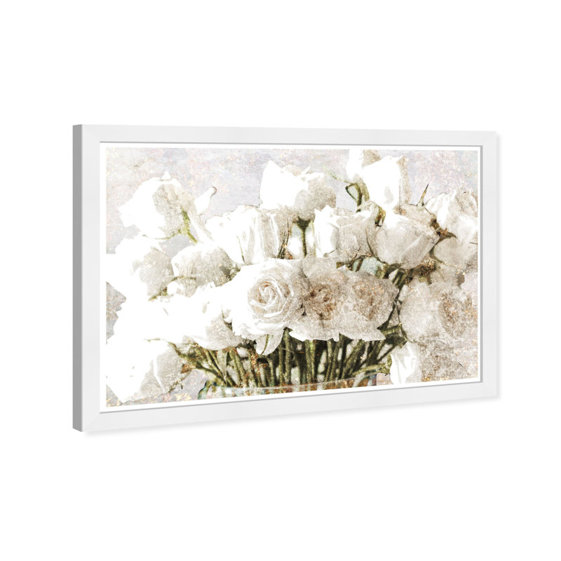 Rose Or Luxe Bouquet par Oliver - Gal, H 22 po x l 32 po, Cadre photo