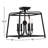Sylvan 4 Light Black Forged Ceiling Mount