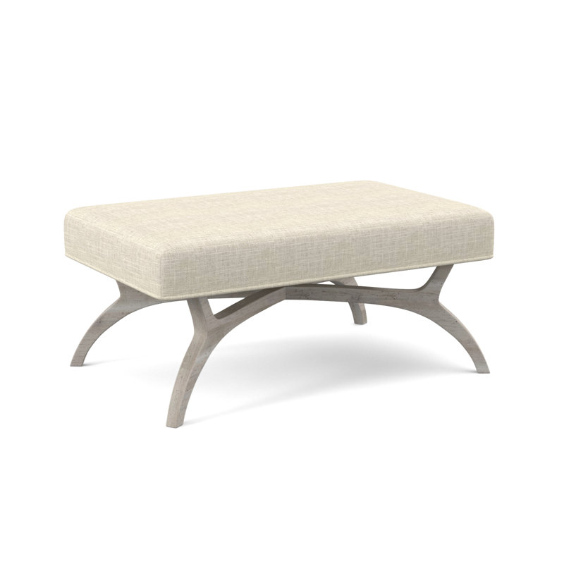 Banc rembourré Ansel, Bisque, Lin ensoleillé