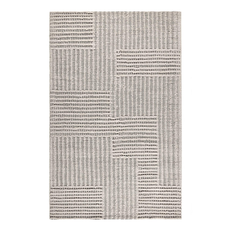 Clayton Patchwork Area Rug in Gray, Rectangle 9' x 12'