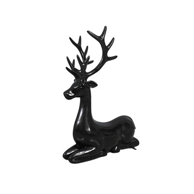 Cerf assis (noir)