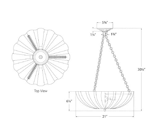 AERIN Rosehill Large Chandelier, Polished Nickel