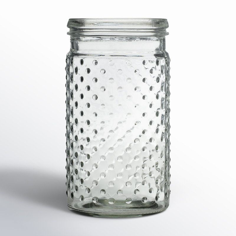 Handmade Glass Table Vase, 7.5" H x 4" W x 4" D
