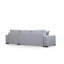 Canapé d'angle avec structure en bois de hêtre et pieds en noyer, tissu gris clair, 114,2 x 76,4 x 33,5 pouces | 100% polyester, nettoyage à sec | Comprend 2 coussins portables (17,7 po x 17,7 po) | Design scandinave élégant pour les espaces de vie modernes-871636723-871636724