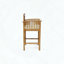 Ensemble de 2 tabourets de bar en bois d'acacia avec panneau à lattes ouvertes, coussins résistants à l'eau, capacité de 400 lb