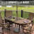 US Weight 50 lbs. Prefilled Concrete Round Outdoor Patio Umbrella Base in Gray-100385744