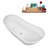 75" Streamline Soaking Freestanding Tub and Tray With Internal Drain-101697964