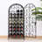 35 Bottle Wrought Iron Wine Rack Cabinet With Lock -
