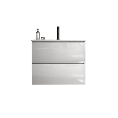 Grand meuble-lavabo flottant avec rangement