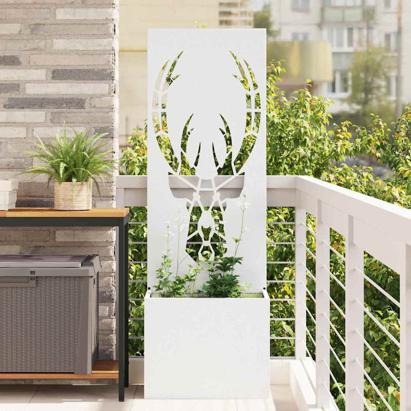 Planter Box, 140cm H x 50cm W x 50cm D, White