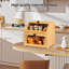 Boîte à pain en bambou pour comptoir de cuisine, grand contenant à pain, support de boîte à pain 2 couches pour comptoir de cuisine, armoire, garde-manger, armoire (naturel)