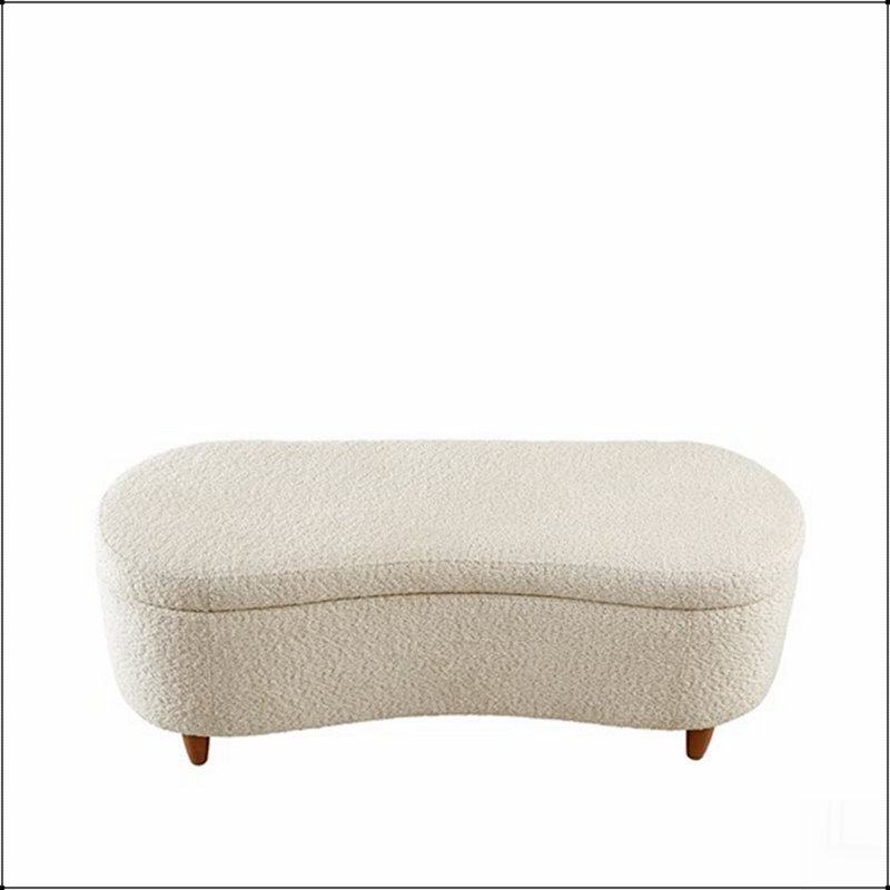 Banc de rangement à dessus rabattable Boucle crème Voir ci-dessous Banc simple, confortable, durable et multifonctionnel