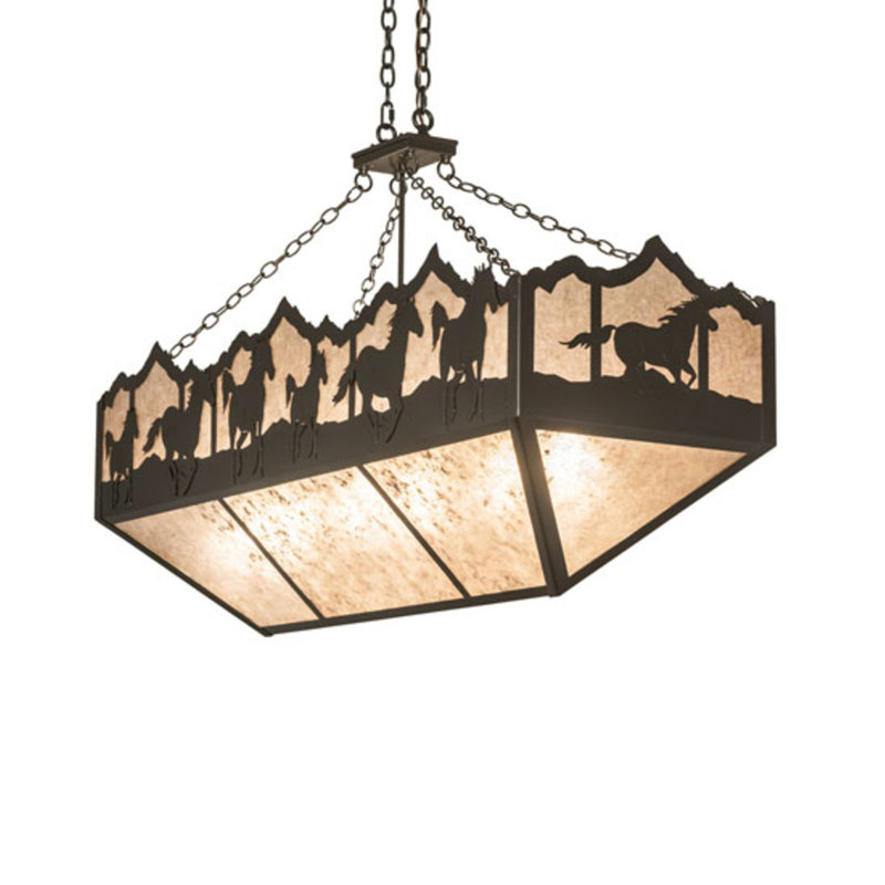 Running Horses 6 - Light Pendant