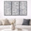 Ensemble de 3 reproductions d'art sur toile encadrées rétro "Modern Farmhouse Flower IV"