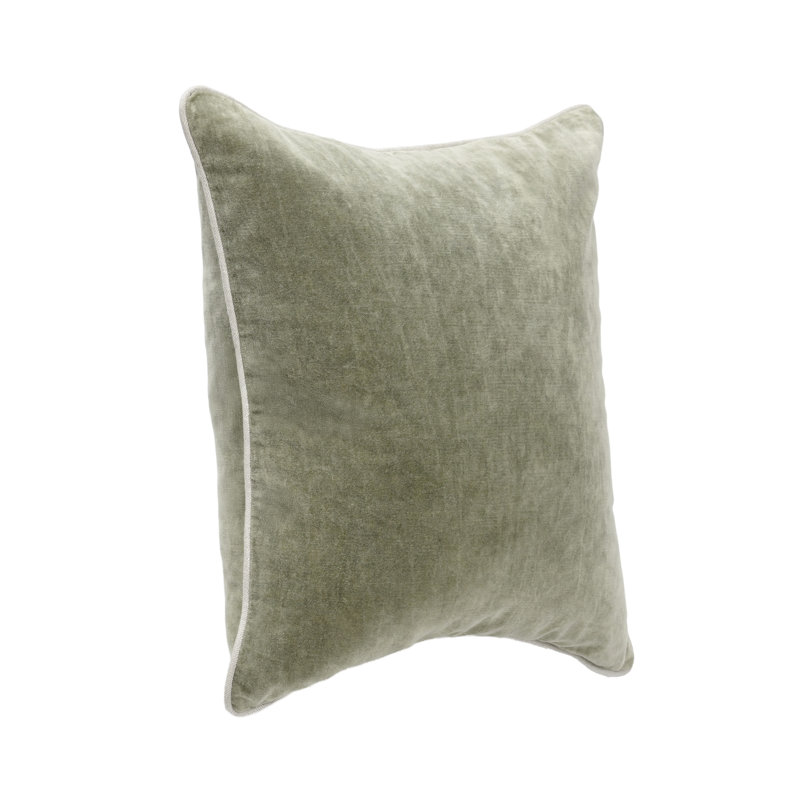 Harriet Pillow Cover & Insert, Moss Green, Square 22"