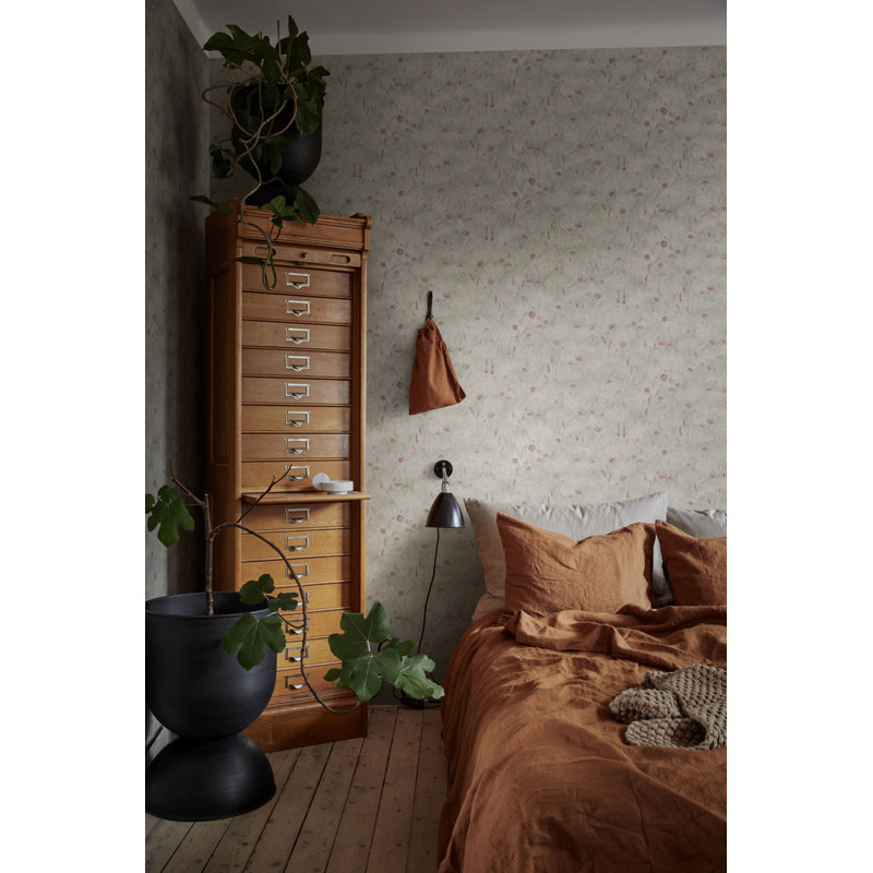 Kolonin Floral Wallpaper Roll, Sage Green