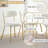 5 Piece Round Gold Glass Dining Table Set for 4-820500141