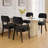 Modern Upholstered Solid Wood Dining Chair With Arms-518783359