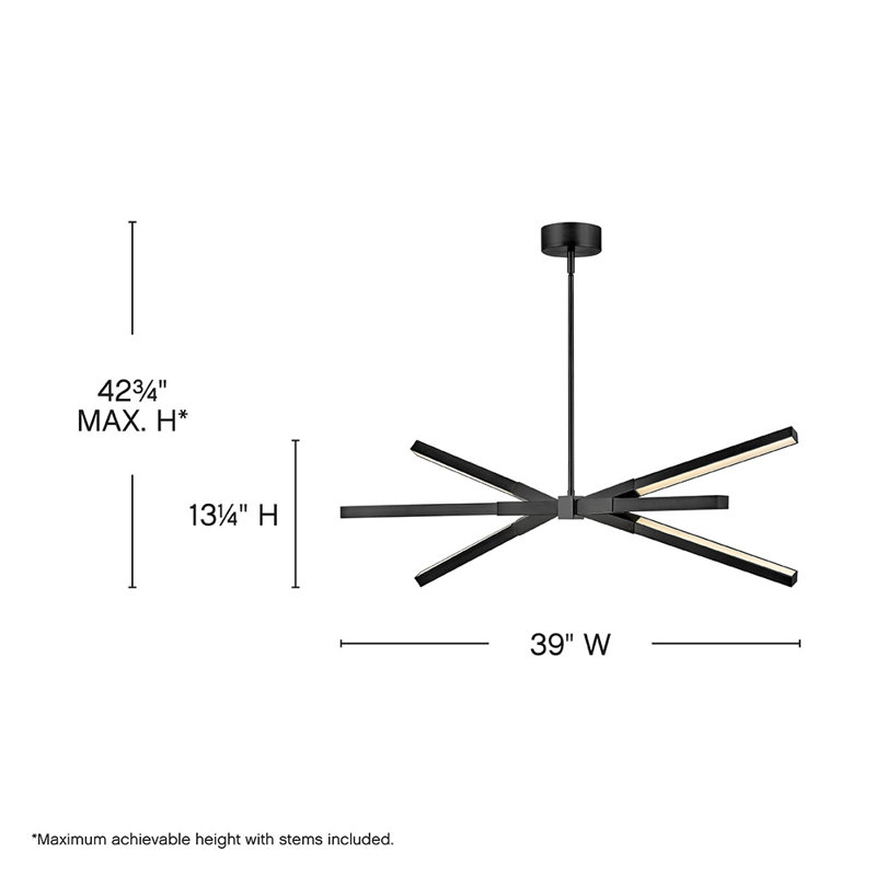 Rae LED Linear, Black