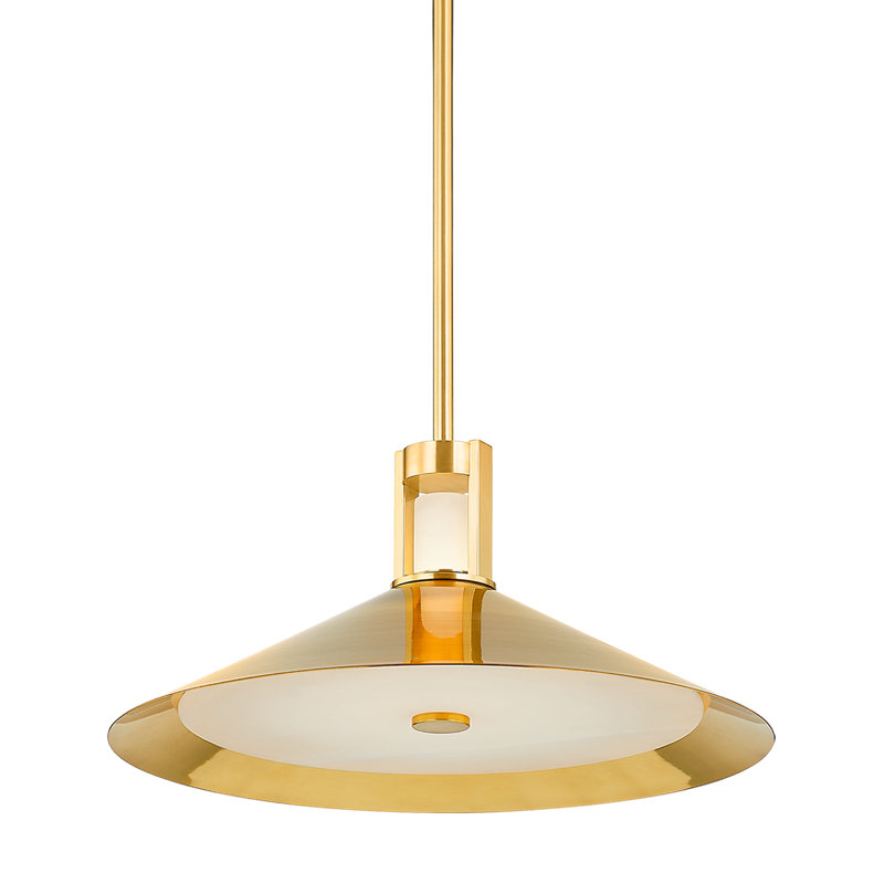 CLERMONT PENDANT, 9.25" H x 20" W x 20" D, Brass