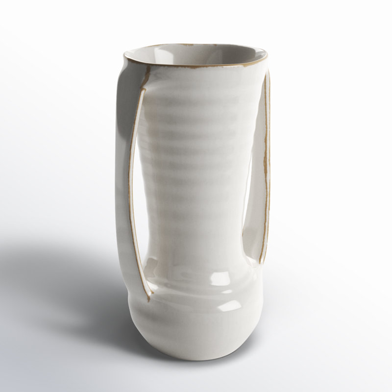  Vase de table en céramique fabriqué à la main, H 9,25 po x l 5,5 po x P 4,75 po