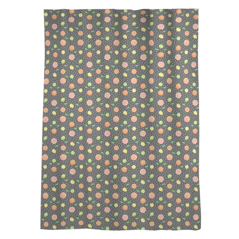 Avicia Sateen Sheer Curtain Single Panel, Black