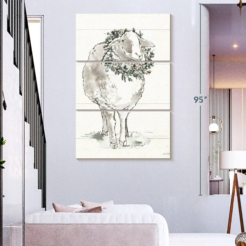Brampt Modern Farmhouse XI, 74" H x 48" W