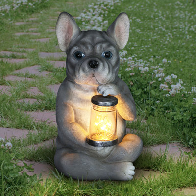 Statuaire de jardin bouledogue français Exhart