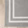 Double Border Machine Tufted Performance Light Gray/White Rug