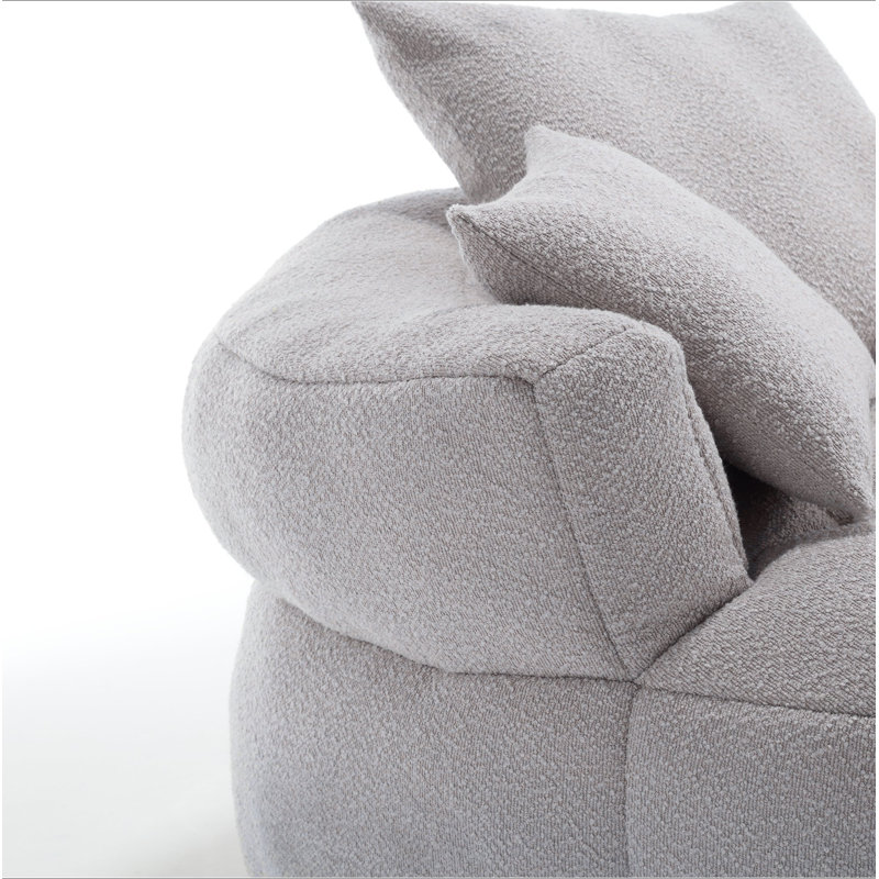 Canapé-lit simple Chenille, Boucle gris