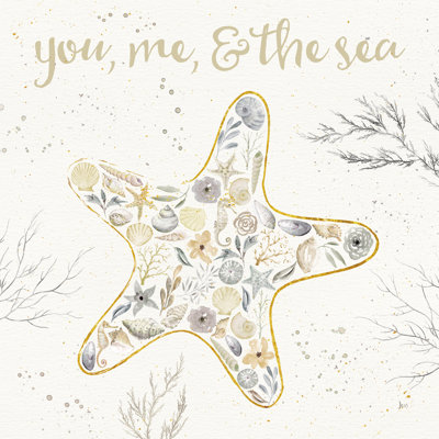 Seaside Blossoms II Neutral 1 Piece Wall Art on Canvas