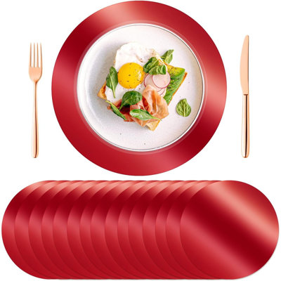 100 napperons ronds jetables 13 po pour table de salle à manger, miroir, napperon pour table de banquet