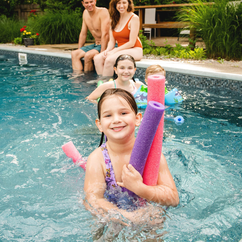 Nouilles de bain en mousse Big Joe, couleurs assorties, rouge, vert, jaune, mauve, Paquet de 35