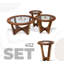Ensemble de 3 tables basses