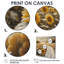 Donnitta tournesols le long du chemin enneigé I - Art mural tournesols-158899449-158899451-158899397
