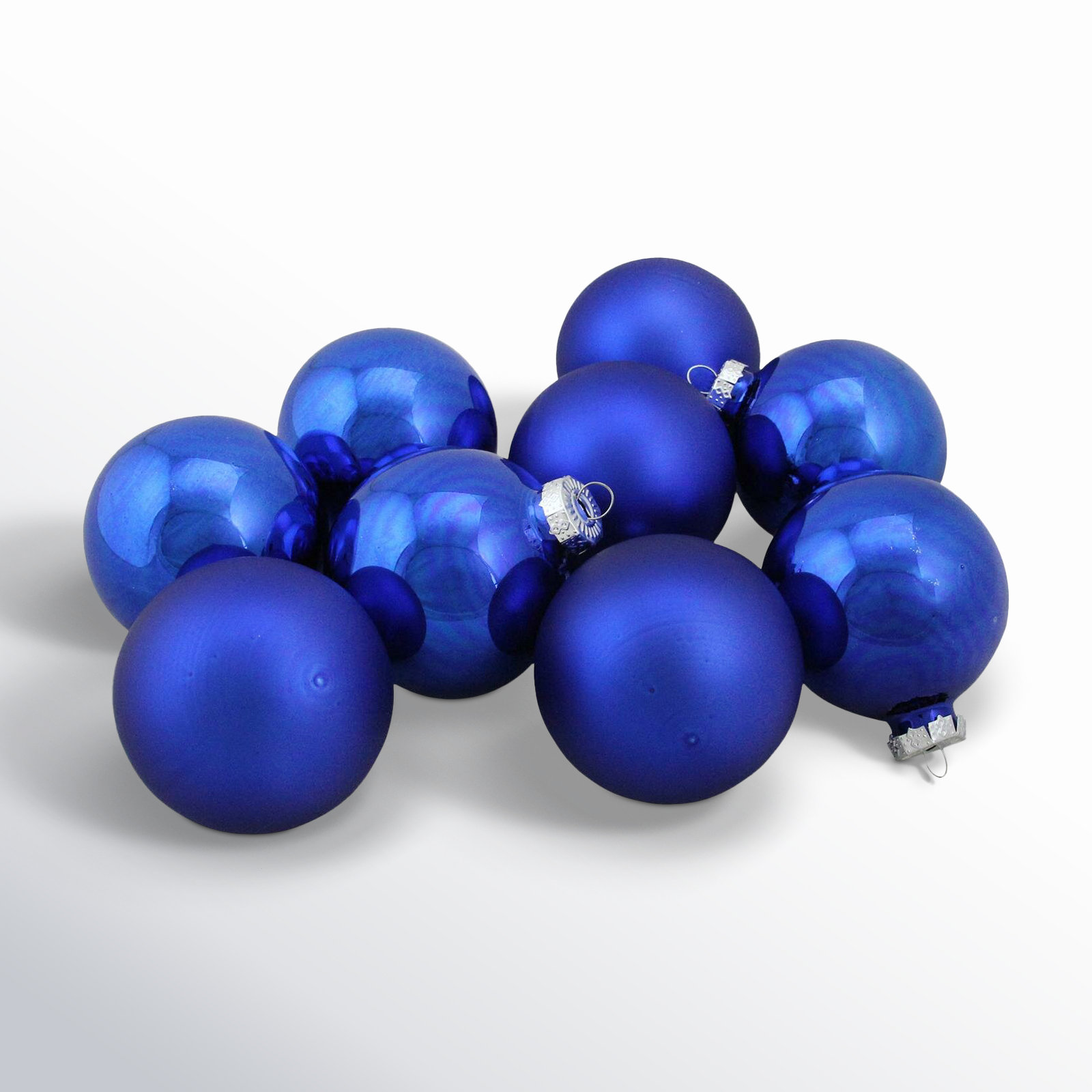 Glass Christmas Ball Ornament, Blue