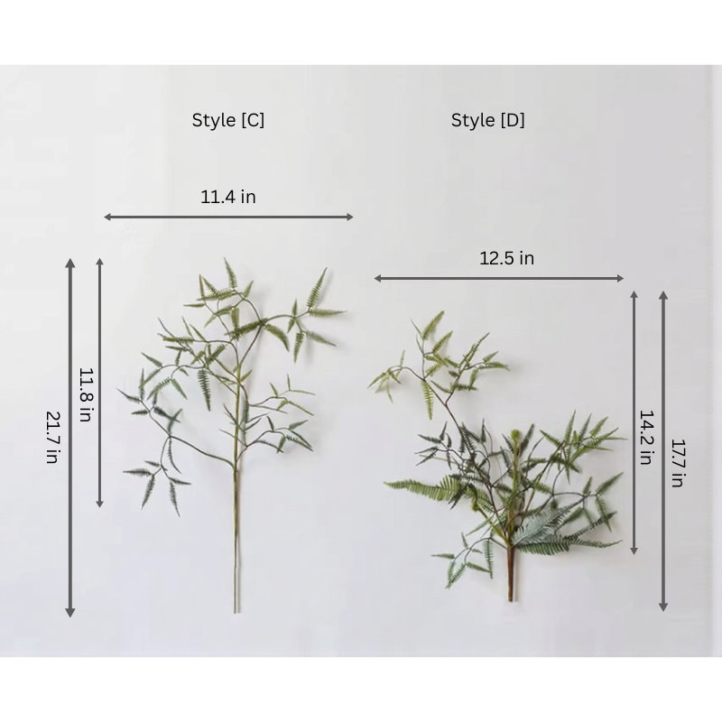 Branche de fougère aérienne, [C] 6 Stems, Style [B]
