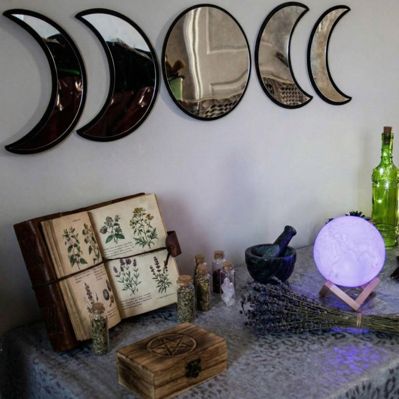Ensemble de miroirs muraux gothiques Boho
