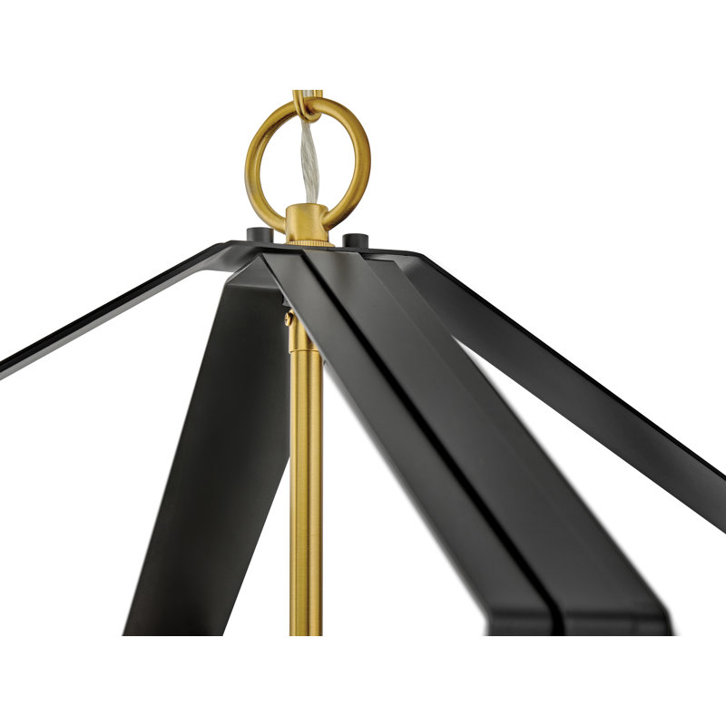 Sammi 20" 2-Light Candle Open Frame Pendant, Black