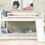 Lit double superposé blanc - Conception fonctionnelle pour votre chambre à coucher avec structure durable