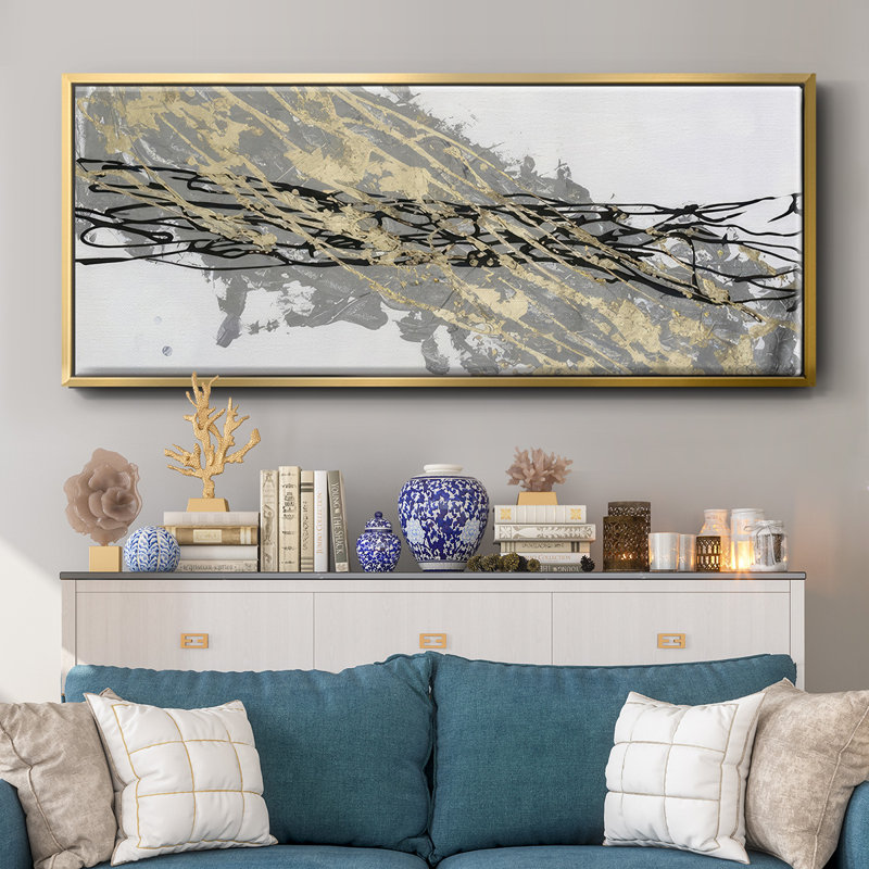 Mistral IV in White - Framed Canvas