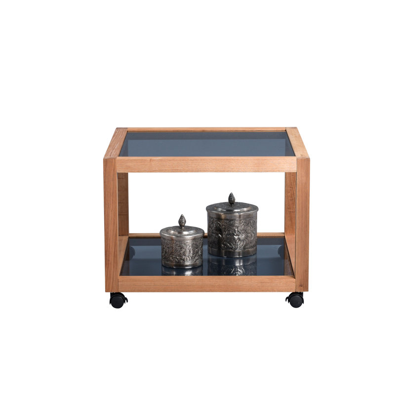 Cuellar Side Table with Storage, 45cm H x 78cm L x 78cm W